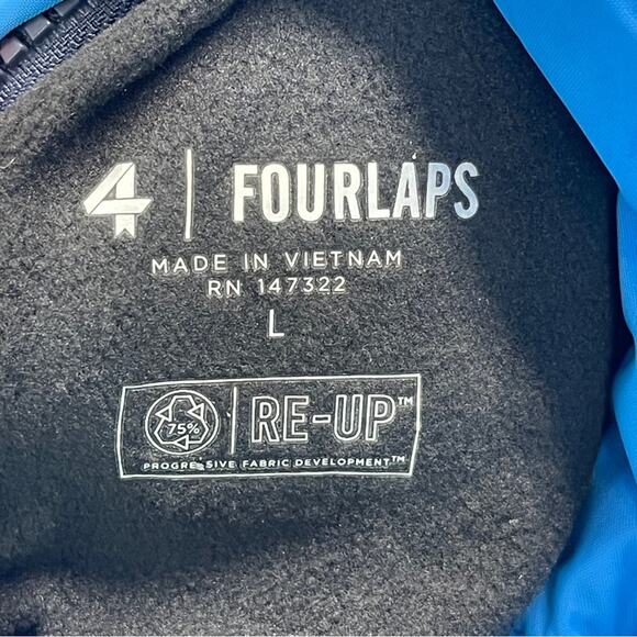 Reversible Polar Quilted sherpa Jacket Large Navy Cornflower - Picture 9 of 15